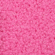 Size 10 Seed Beads - Frosted Crystal Neon PInk