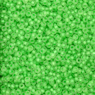 Size 10 Seed Beads - Frosted Neon Green  (G34)