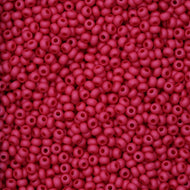 Size 10 Seed Beads - Dark Red matte (R17)