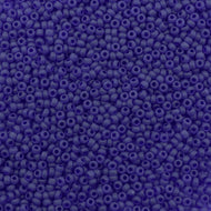 Size 10 Seed Beads - Transparent Matte Cobalt (B66)