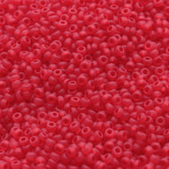 Size 10 Seed Beads - Transparent Matte Red (R16)