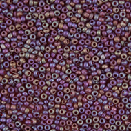 Size 10 Seed Beads - Transparent Matte AB Garnet (R23)