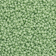 Size 10 Seed Beads - Solgel Chalk Spring Green  (G43)