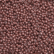 Size 10 Seed Beads - Opaque Luster Brown  (BR23)