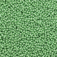 Size 10 Seed Beads - Opaque Luster Green  (G49)