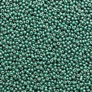 Size 10 Seed Beads - Opaque Dark Green Luster  (G47)