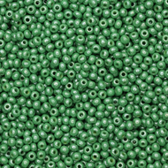 Size 10 Seed Beads - Opaque Luster Medium Green (G50)