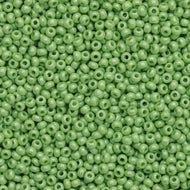 Size 10 Seed Beads - Opaque Luster Pale Green (G45)