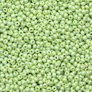 Size 10 Seed Beads - Opaque Luster Light Green (G51)