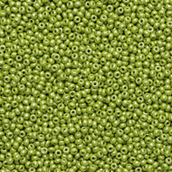 Size 10 Seed Beads - Opaque Luster Light Olive  (G48)