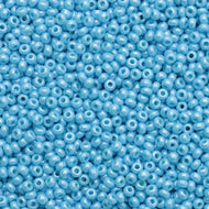 Size 10 Seed Beads - Opaque Luster Light Blue (B65)