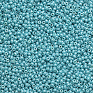 Size 10 Seed Beads - Opaque Luster Medium Turquoise (G52)