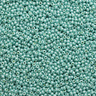 Size 10 Seed Beads - Opaque Luster Green Turquoise  (G46)