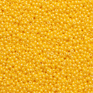 Size 10 Seed Beads - Opaque Luster Light Orange (O19)