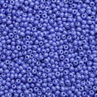 Size 10 Seed Beads - Opaque Luster Medium Blue (B64)