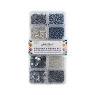 SEQUIN AND BEAD KIT - SILVER