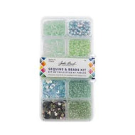 SEQUIN AND BEAD KIT - LIGHT GREEN