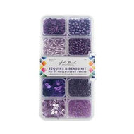 SEQUIN AND BEAD KIT - PURPLE