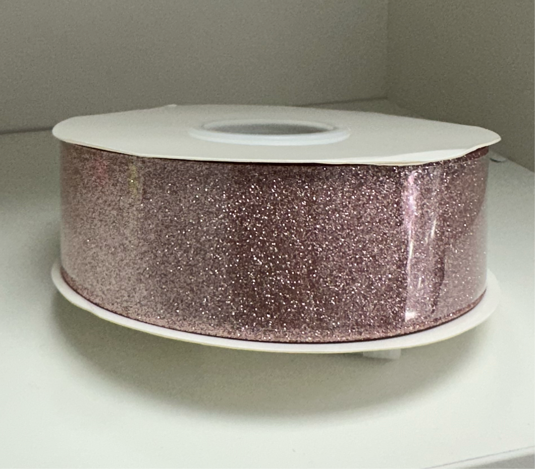 Dusty Pink Sparkle Ribbon (1 Meter)