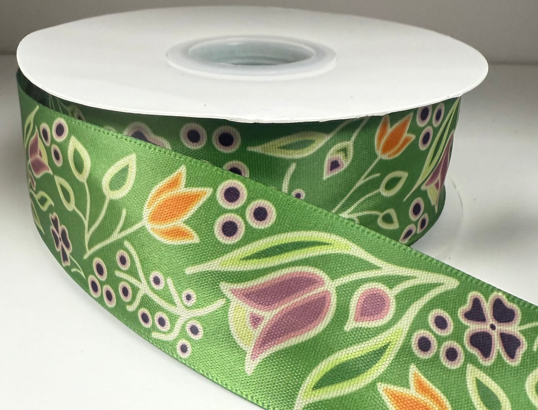 Renata M 1.5”  Fall Green Ribbon