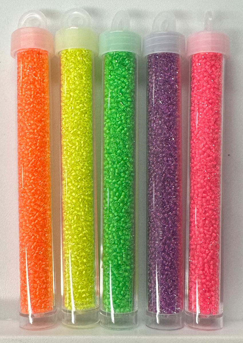 Size 10 Neon Seed Bead Set Teribeads