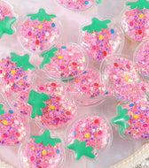 Glitter Strawberry Shaker Cab (1 Piece)