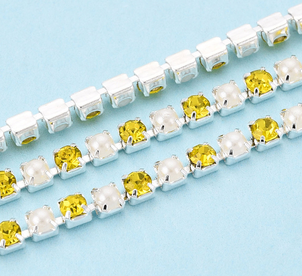 M1 - Silver with Yellow & Pearl