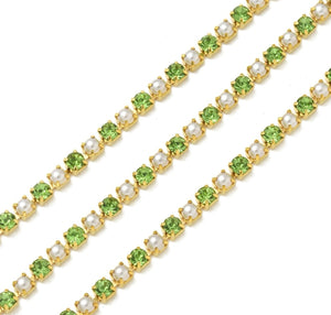 T1 - Gold with Blue & Pearl