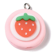 Strawberry Macaroon Charm (2 pieces)