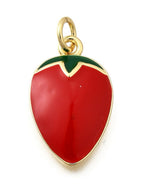 Berry Luxe Strawberry Charm – 18K Gold Plated (1 piece)