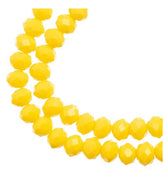 4x6mm Opaque Yellow Rondelle (21)