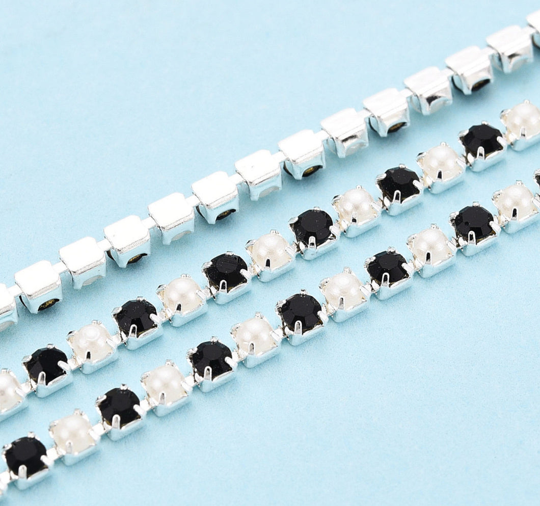 R - Silver with Pearl and Black