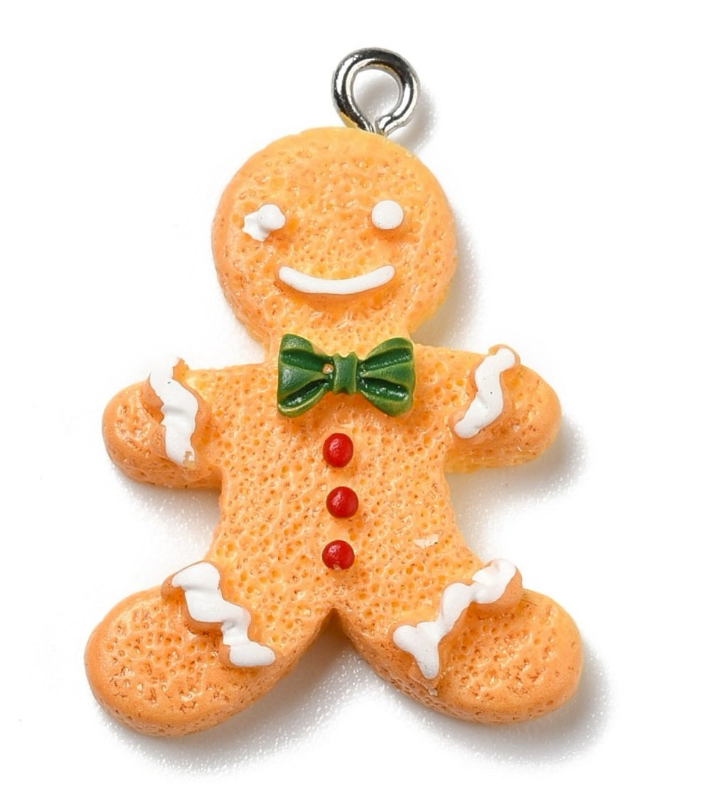 Resin Gingerbread Man Pendant