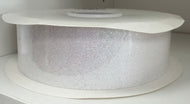 White Sparkle Ribbon (50 yard Roll)