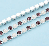 B1 - Silver with Amethyst & Pearl