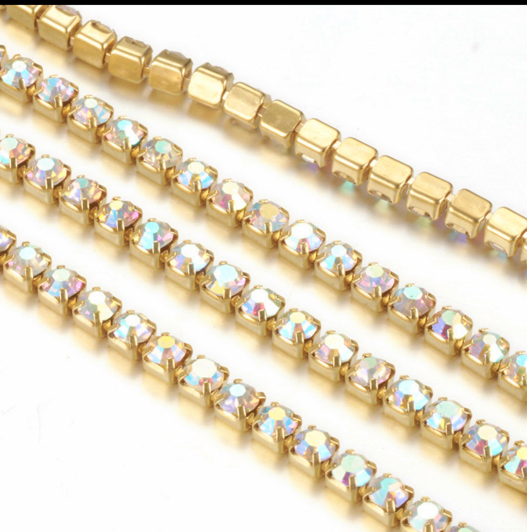 Y - Gold With AB Stone