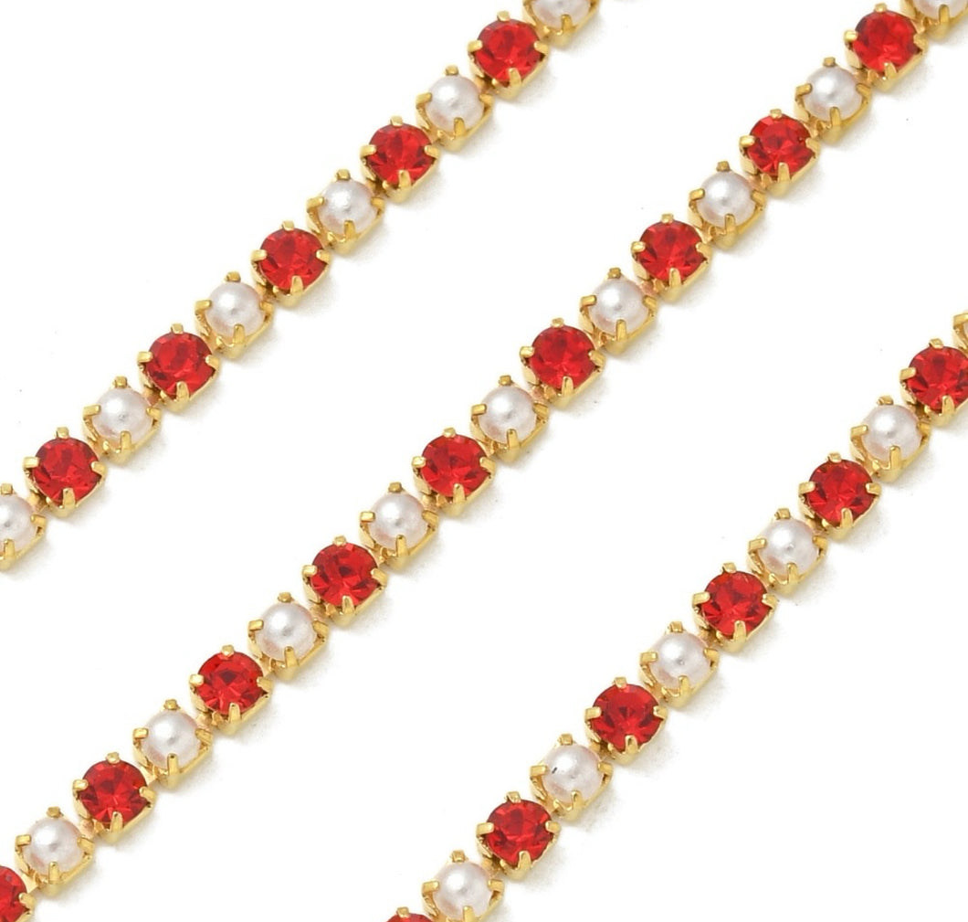 K1 - Gold with Red & Pearl