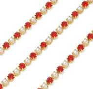 K1 - Gold with Red & Pearl