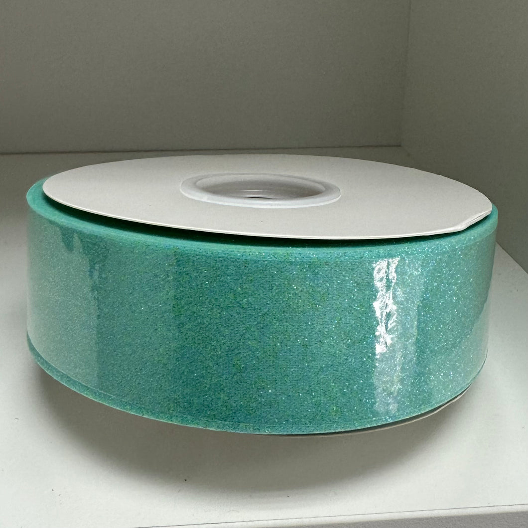 Light Turquoise Sparkle Ribbon (50 yard Roll)