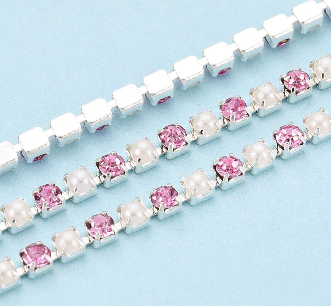 D1 - Silver with Light Pink and Pearl