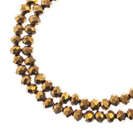 4x6mm Opaque Gold Iris Rondelle (53)