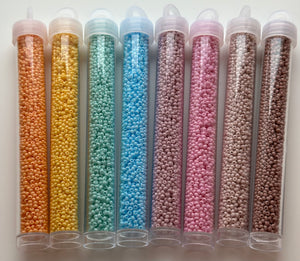 Pastel bead seed set size 10