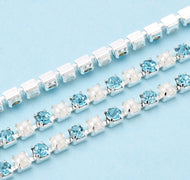 S - Silver with Pearl and Baby Blue