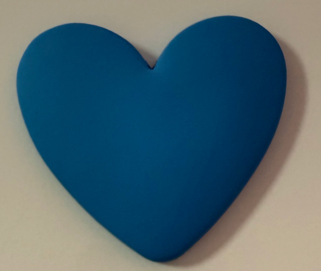 Blue Matte Heart