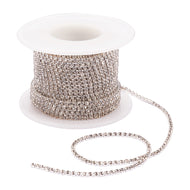 SS6 Silver With Crystal Stone Metal Banding (10 yard Package)