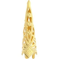 Filigree Cone Gold  (1 pair) 8x28mm