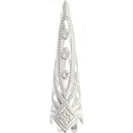 Filigree Cone Silver  (1 pair) 8x28mm