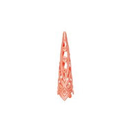 Filigree Cone Copper  (1 pair) 8x28mm