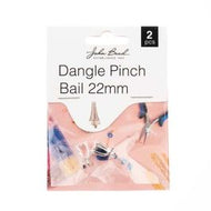 Dangle pinch bail 22m Silver 2pcs - 176