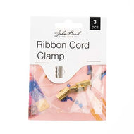 Ribbon Cord Clamp Gold 13mm  3pcs